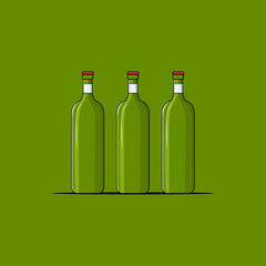 Vector of Bottle flat design