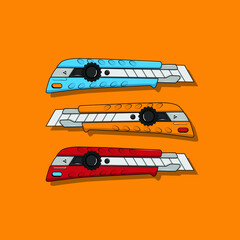 Illustration of cutter flat design