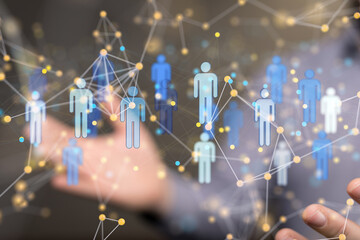 conference Digital Network and data concept 3d
