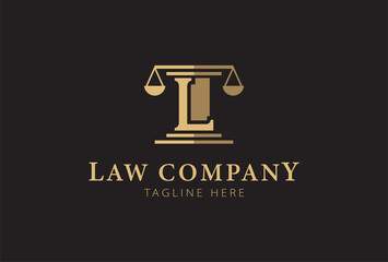 Letter L law firm logo design inspiration