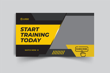 Fitness-Gym Youtube Thumbnail Templates