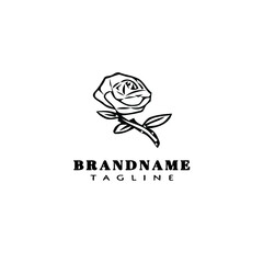 flower logo beautiful icon design template black isolated vector illustration