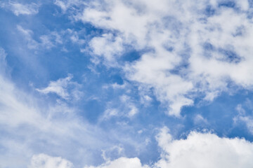 Beatiful blue sky with clouds on a sunny day