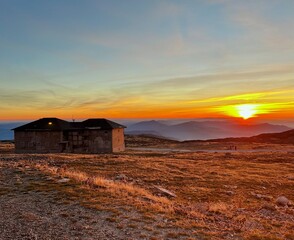 Sunset in the mountains