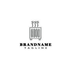 heater logo design template black isolated vector illustration