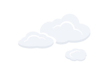 cloud vector isolate on white background ep195