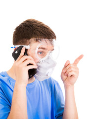 Young Man with a Phone