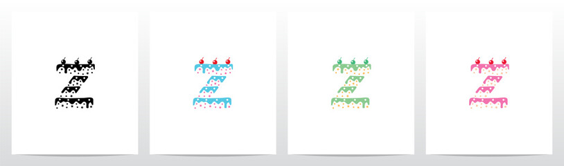 Fototapeta premium Multilevel Cake Letter Logo Design Z