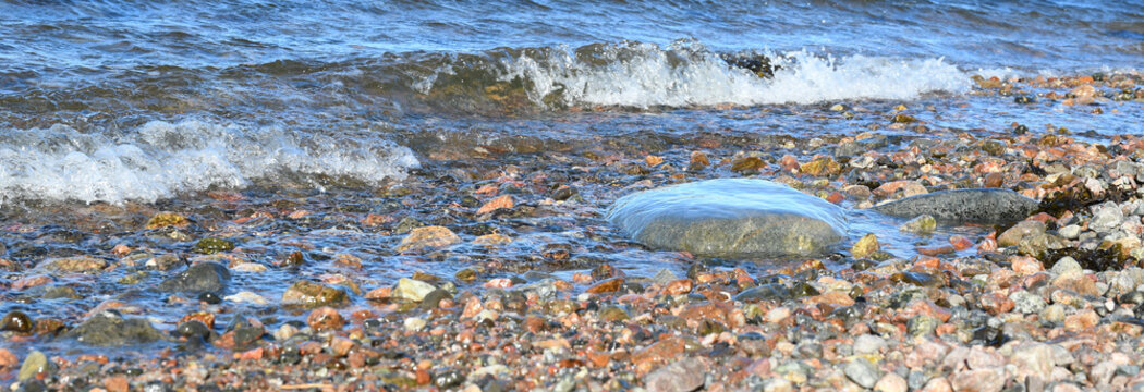 Beach In The Archipelago Of Finland In March