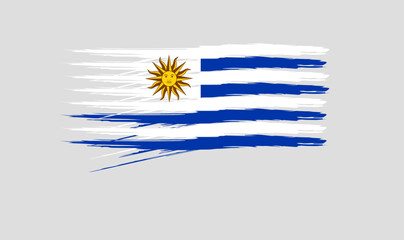 brush uruguay flag