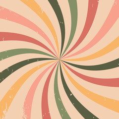 retro vintage grunge starburst background in green red pink yellow colors