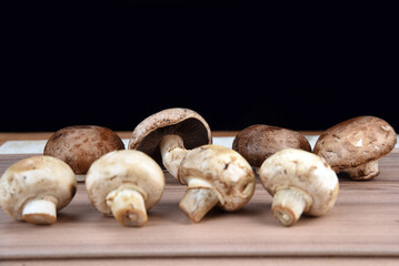 cosmetive and medicinal mushrooms used in cooking shitak shimed champignons