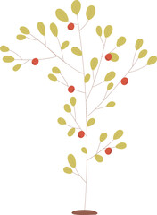 Apple Tree Colored Illustration