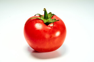 tomato close-up on a white background
