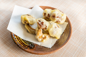 なめこの天ぷら