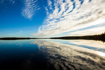 Autumn landscape in Muonio, Lapland, Northern Finland