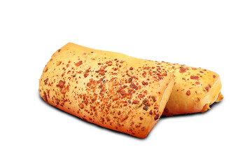 Small bread stuffed with white background