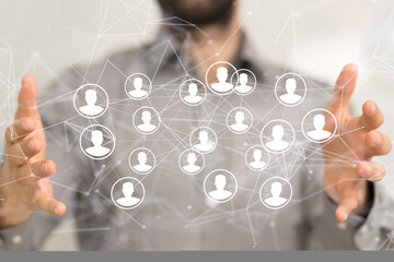 conference Digital Network and data concept 3d