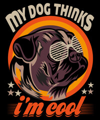 Dog custom t-shirt design template