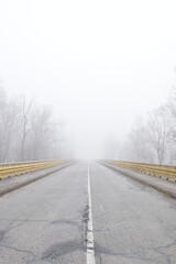 Road in the fog 
