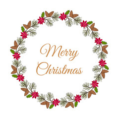 Christmas wreath with pine branches