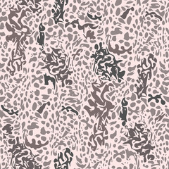 Vector - leopard skin seamless pattern.