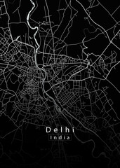 Delhi India City Map