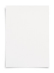 White paper sheet isolated on white background.