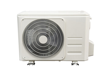 Obraz premium Condensing unit of air conditioning systems on white background with clipping path.