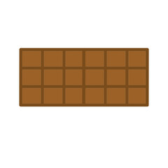 Bar of milk chocolate on white background
