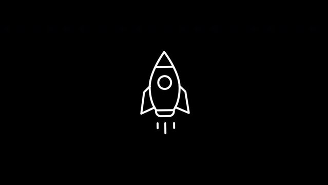 rocken line icon animation.4K video