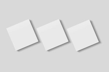 Blank paper for mockup. 3D Render.	
