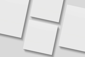 Blank paper for mockup. 3D Render.	
