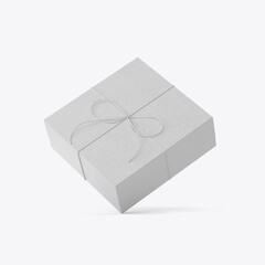 Cardboard Gift Box. 3D render