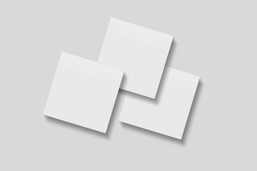 Blank paper for mockup. 3D Render.	
