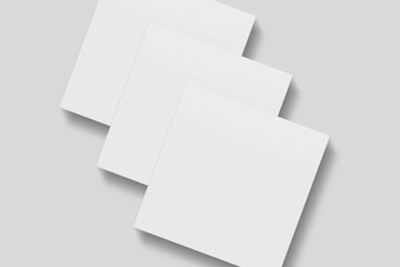 Blank paper for mockup. 3D Render.	
