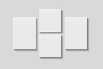 Blank paper for mockup. 3D Render.	
