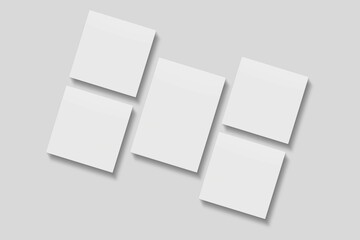Blank paper for mockup. 3D Render.	
