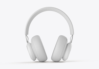 Isolated 3D Headphones. 3D render