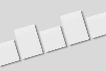 Naklejka premium Blank paper for mockup. 3D Render. 