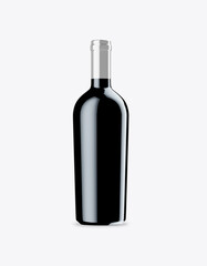Isolated Wine Bottle. 3D render