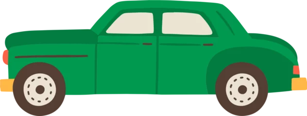  Green Vintage Cuban Car Cartoon Illustration © Good Studio