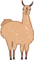 Alpaca or Lama Doodle Illustartion © Good Studio