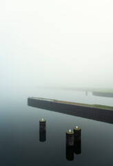 aerial view, weather, sea, mist