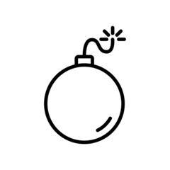 Bomb Icon Logo Design Vector Template Illustration