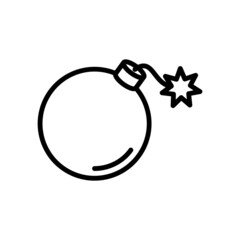 Bomb Icon Logo Design Vector Template Illustration