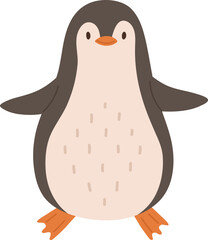 Cute Penguin Childish Cartoon Illustration