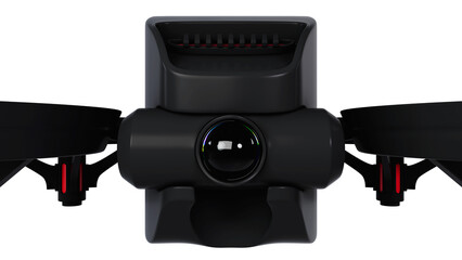 3D render of the drone. Gadget for delivery  box or other product