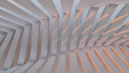 Abstract architecture background geometric pattern of design 3d render
