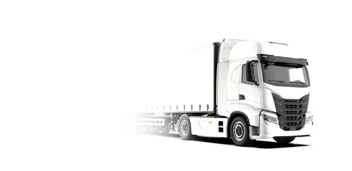 Foto op Aluminium White generic unbranded truck fades into the background © Cla78